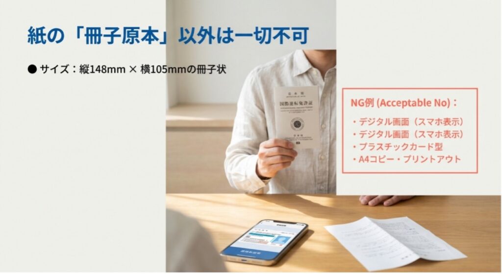 紙の「冊子原本」以外は一切不可
